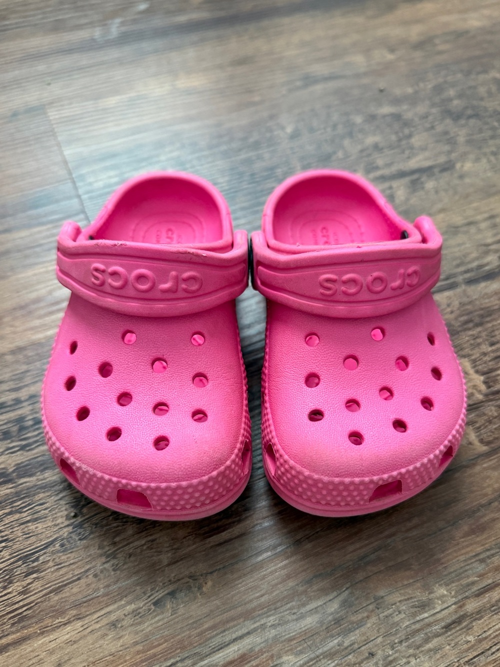 Toddler Girl Hot Pink CROCS - size 6
